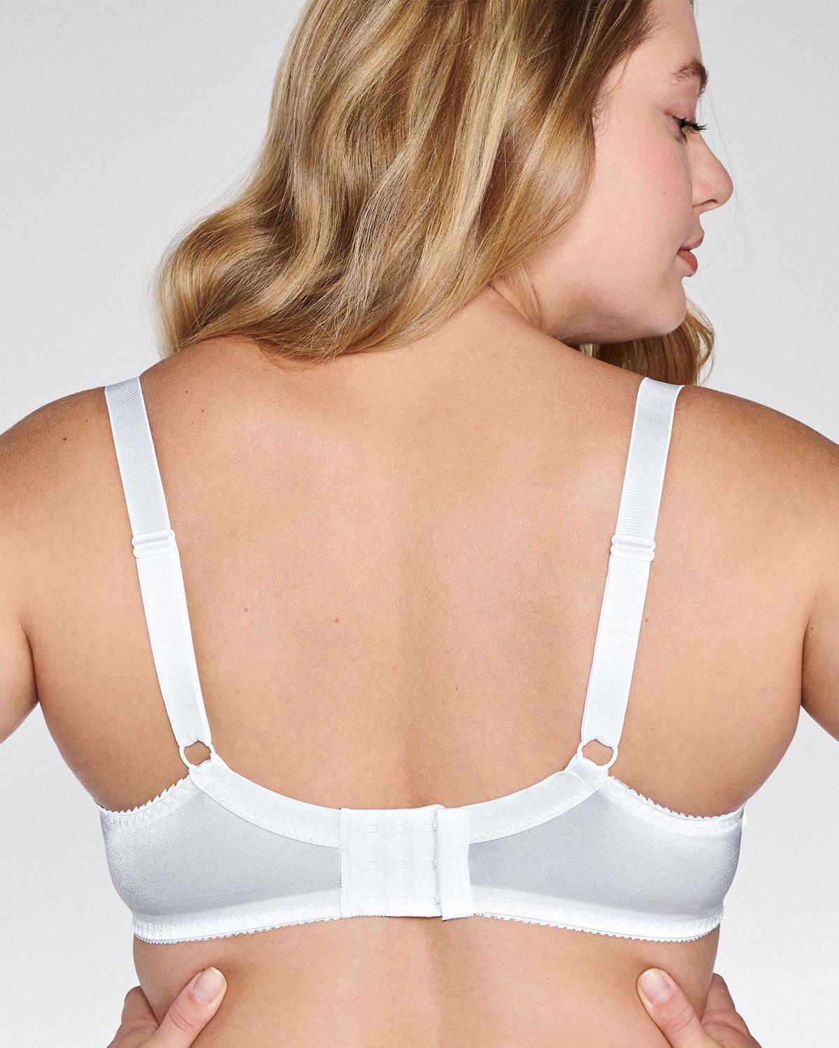 Naturana Womens Womens Satin & Lace Underwired Bra - White