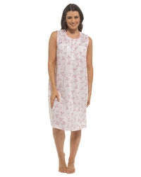 Slumber Hut Womens Woven Sleeveless Floral Nightie