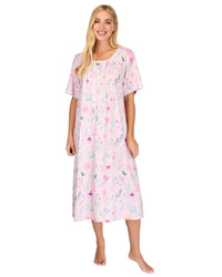 La Marquise Womens 'Watercolours' 43" & 50" Short Sleeve Nightie