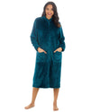 Undercover Womens Waffle Fleece Zip Dressing Gown