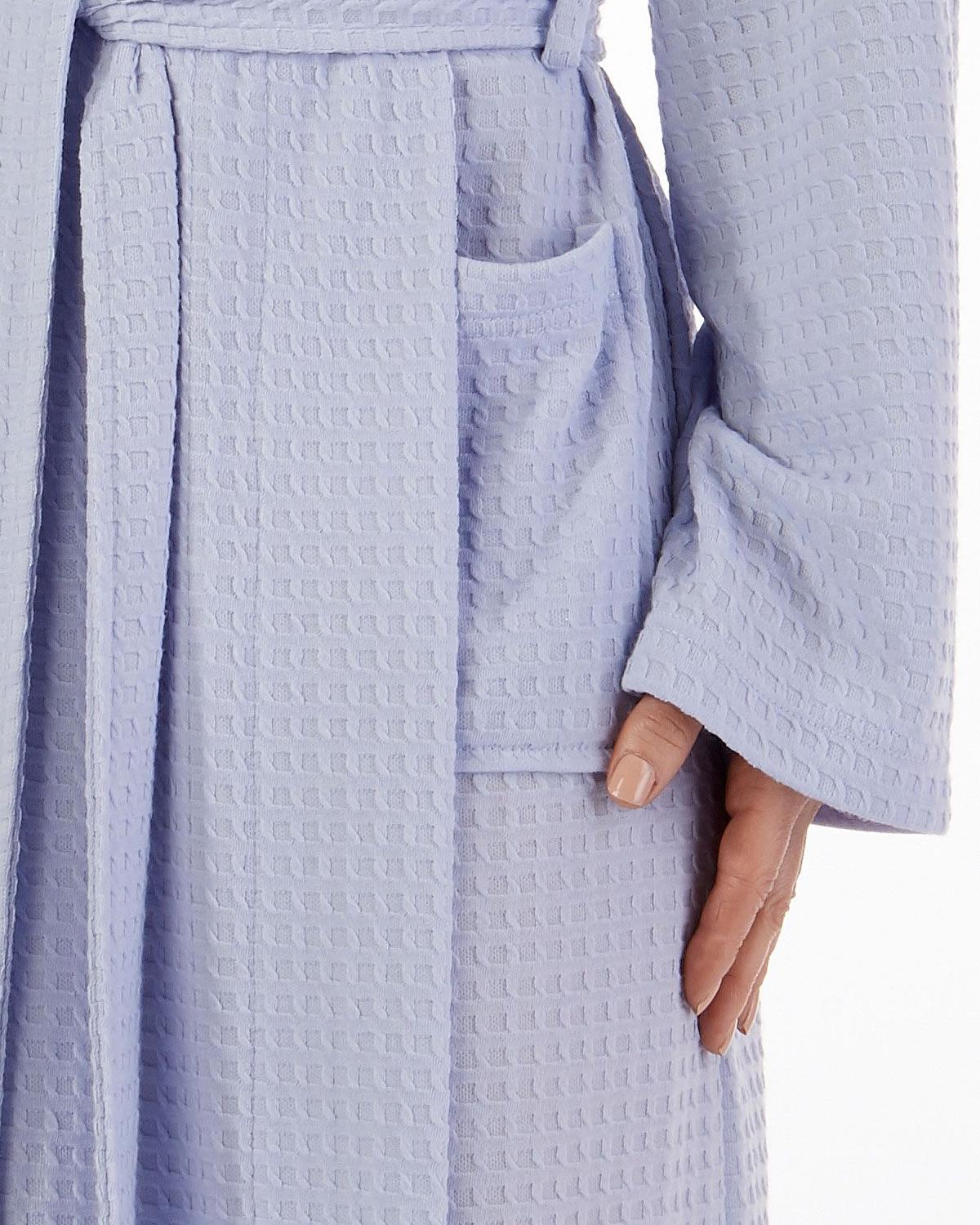 Slenderella Womens Shawl Collar Waffle Dressing Gown