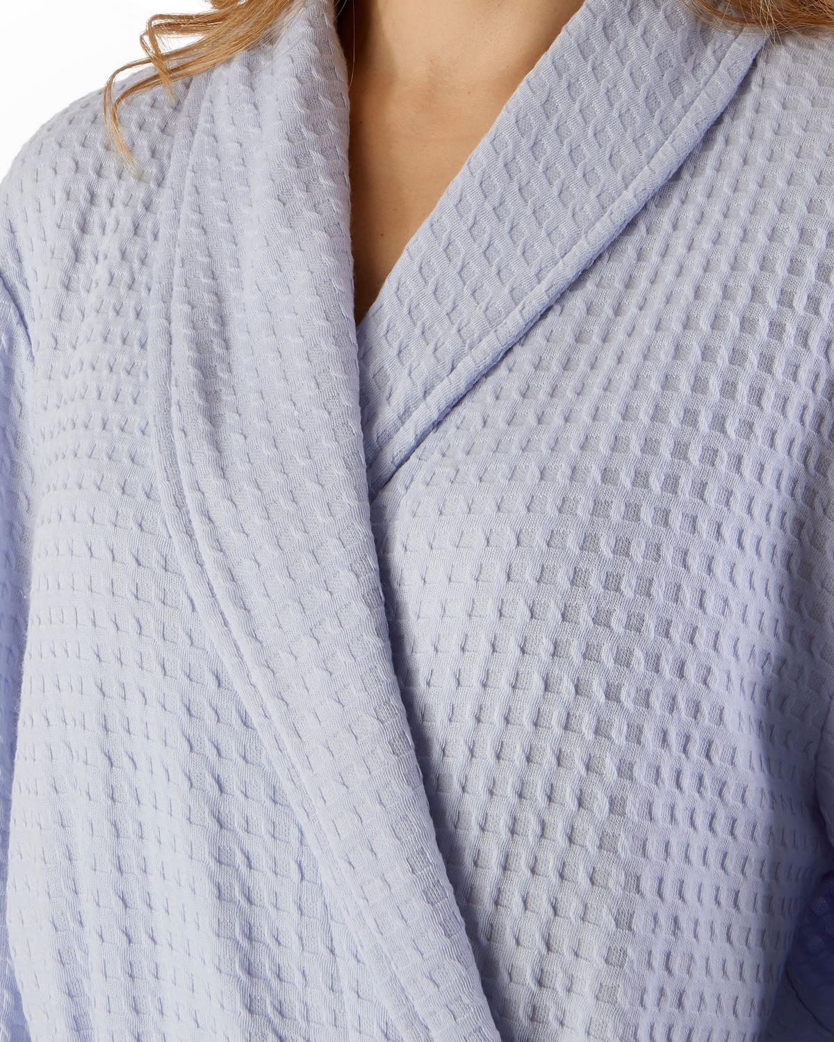 Slenderella Womens Shawl Collar Waffle Dressing Gown