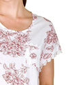 La Marquise Womens Vintage Bouquet Short Sleeve 43" Jersey Nightie