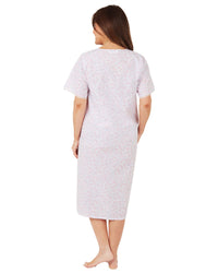 Marlon Womens Short Sleeve 45" Woven Nightie