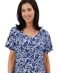 Indigo Sky Womens Bamboo Print Nightie