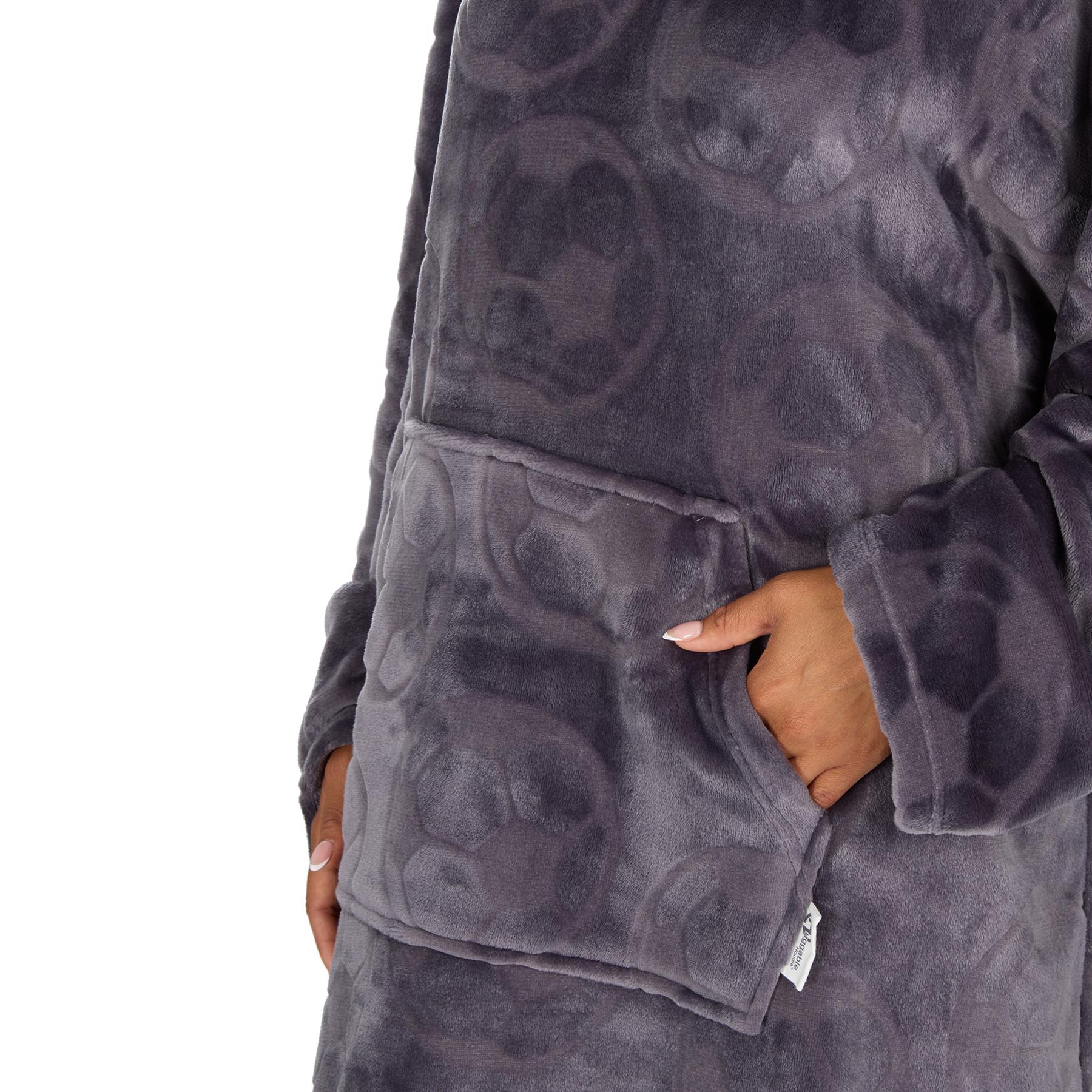 Huggable Adults Embossed Football Oversized Hoodie Slumber Hut