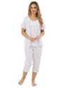 Marlon Womens Harvest Floral Jersey Cropped Pyjamas