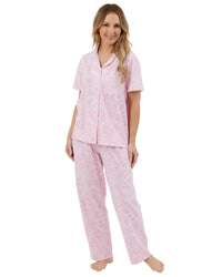 Marlon Womens Linear Floral Jersey Pyjamas