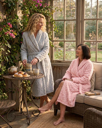 Indigo Sky Womens Cable Effect Fleece Robe