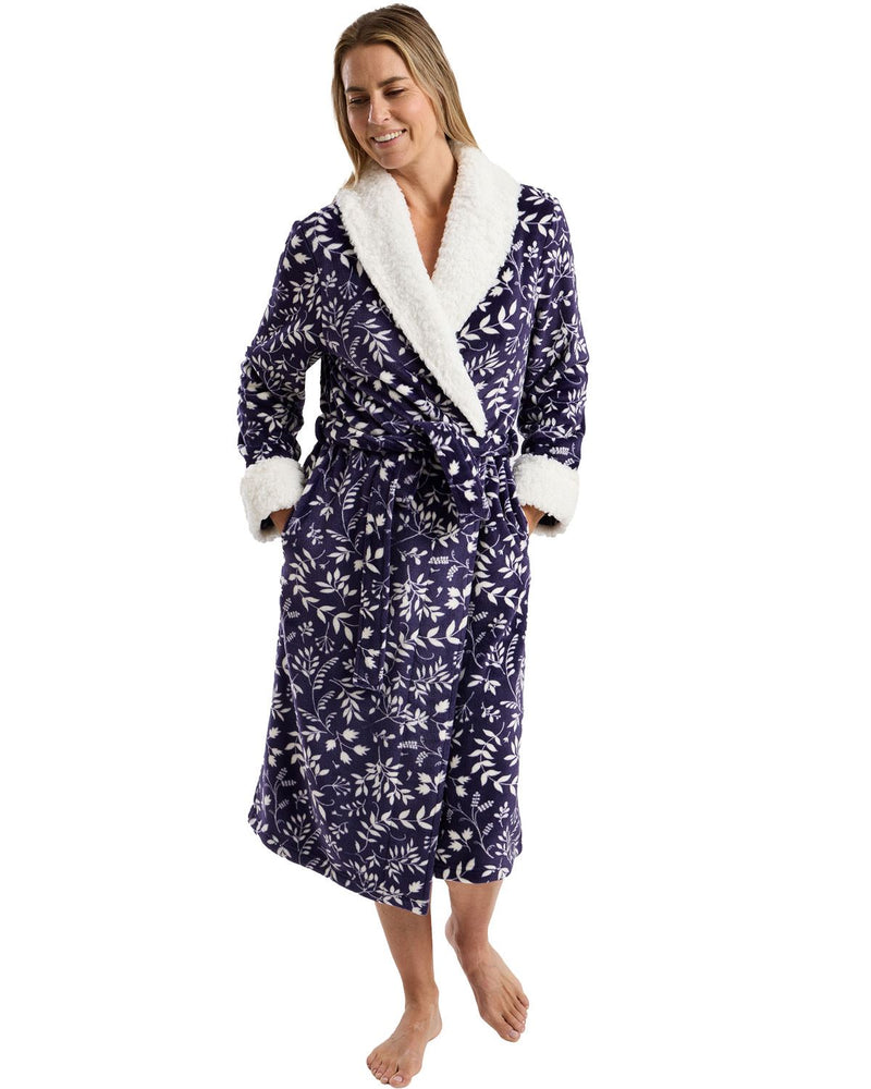 Marlon Womens Claudette Shawl Collar Robe