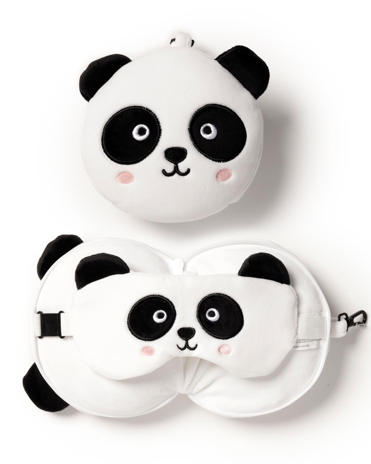Relaxeazzz Panda Plush Travel Pillow & Eye Mask