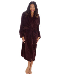 Slumber Hut Womens Flannel Fleece Hooded Dressing Gown