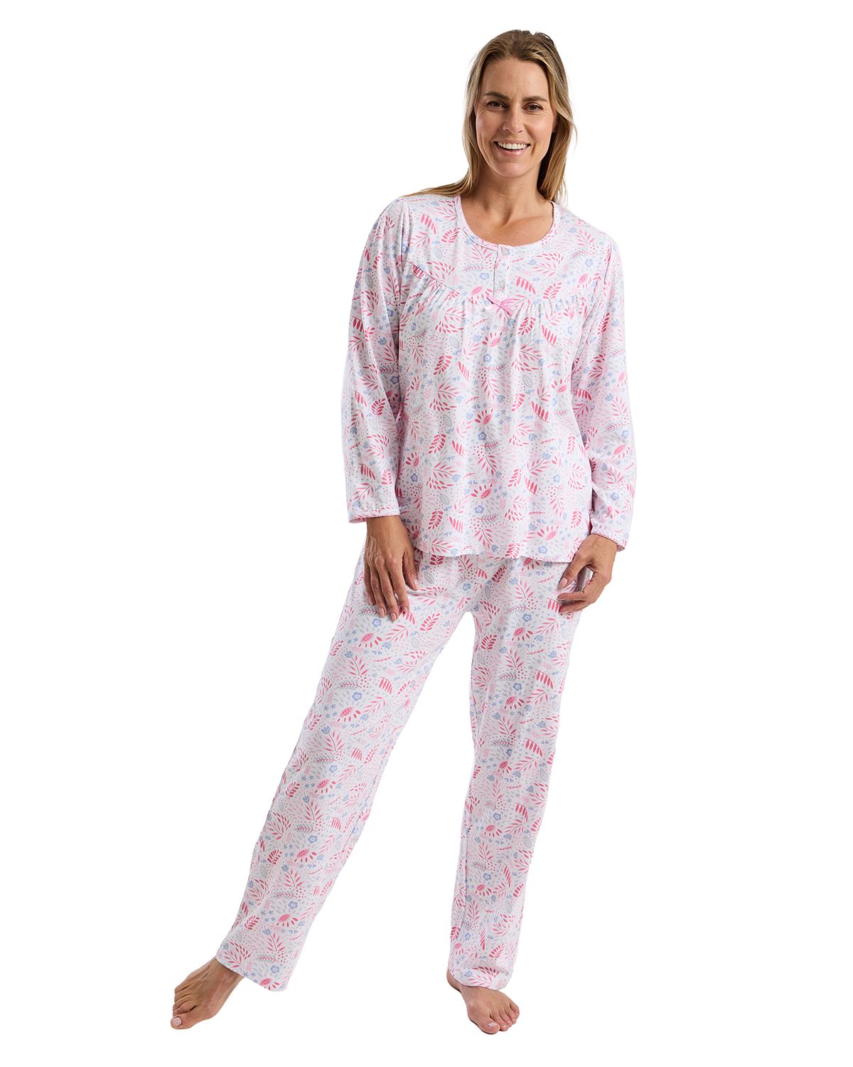 Marlon Womens Fun Floral Long Sleeve Pyjamas