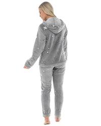 Womens Shooting Stars Hooded Fleece Pyjamas