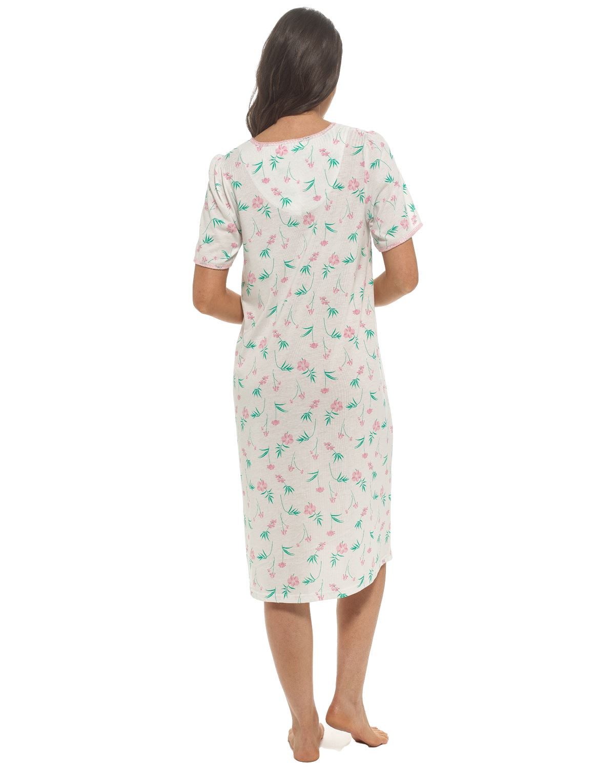 Slumber Hut Womens Short Sleeve Floral Nightie
