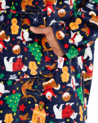 Huggable Unisex Christmas Print Oversized Hoodie