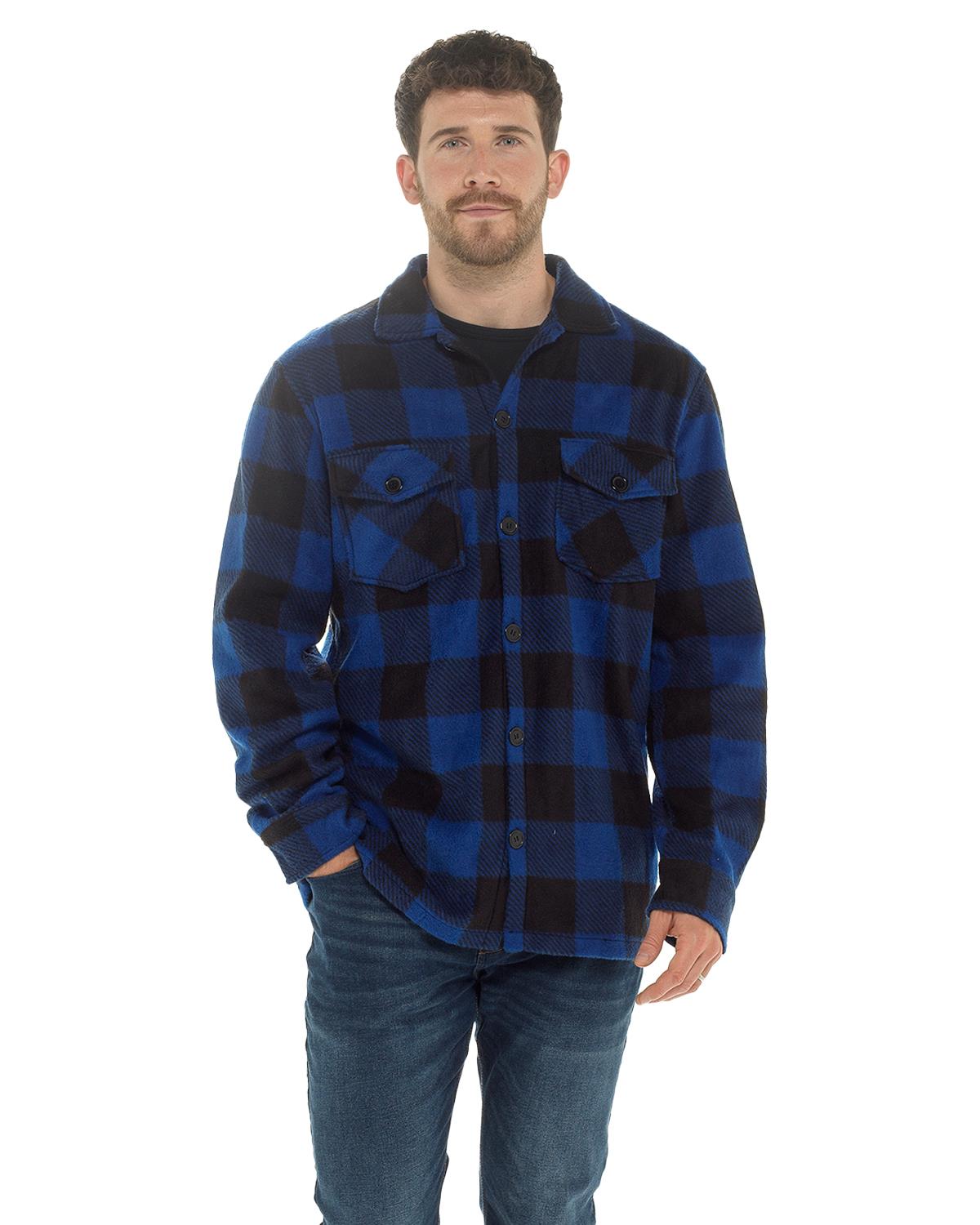 Storm Ridge Mens Polar Fleece Check Shirt