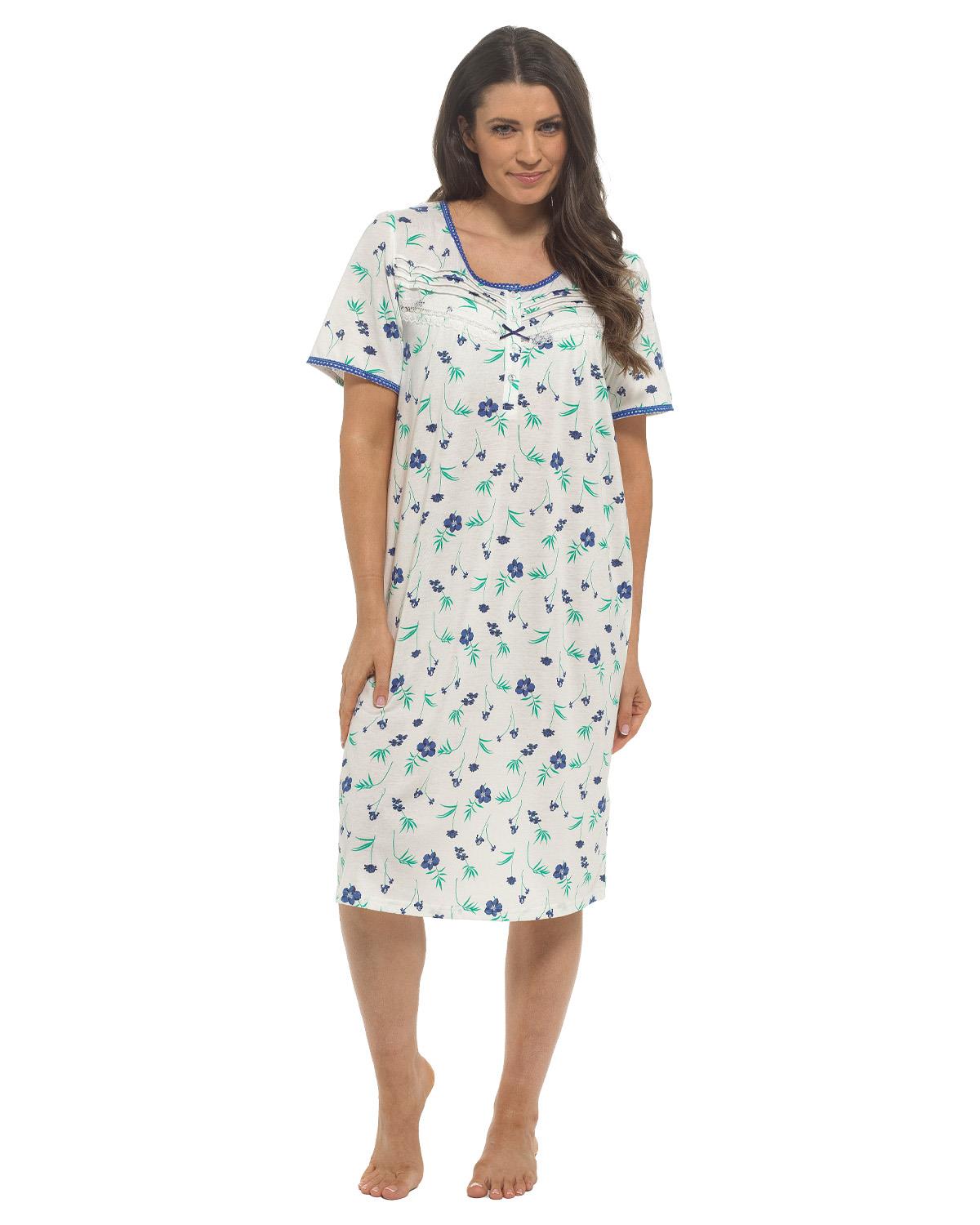 Slumber Hut Womens Short Sleeve Floral Nightie