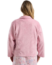 Marlon Womens Swirl Fleece Button Bedjacket