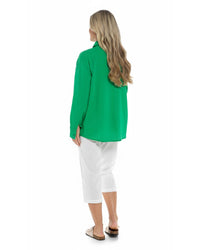 Indigo Roc Womens Relaxed Fit Linen Shirt