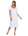 Cottonique Womens Jersey Cotton Short Sleeve Nightie