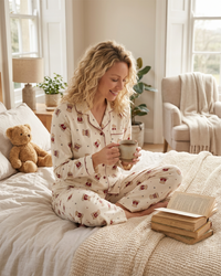 Indigo Sky Womens 100% Cotton Wincyette Button Pyjamas