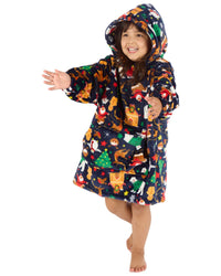 Huggable Unisex Christmas Print Oversized Hoodie