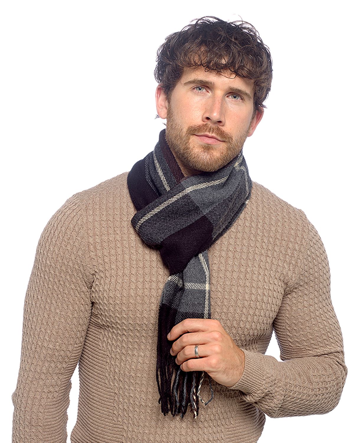 Tom Franks Mens Tassel Scarf