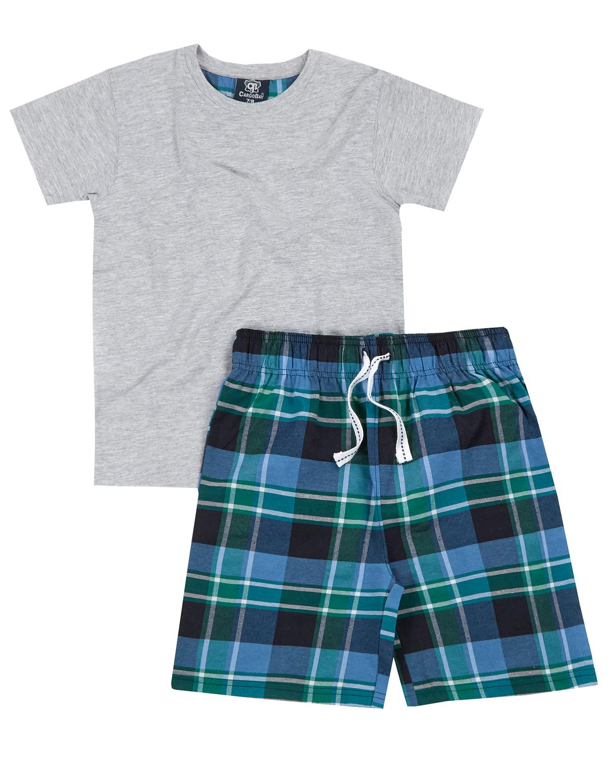 Cargo Bay Boys Check Short Pyjamas