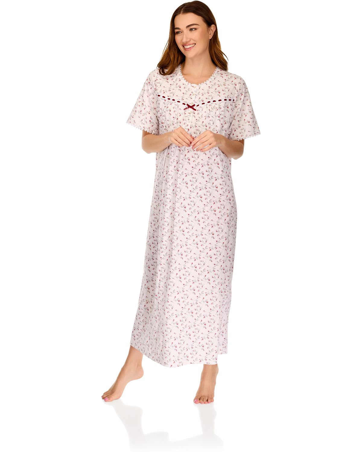 La Marquise Womens 'Velvet Rose' Short Sleeve Nightie