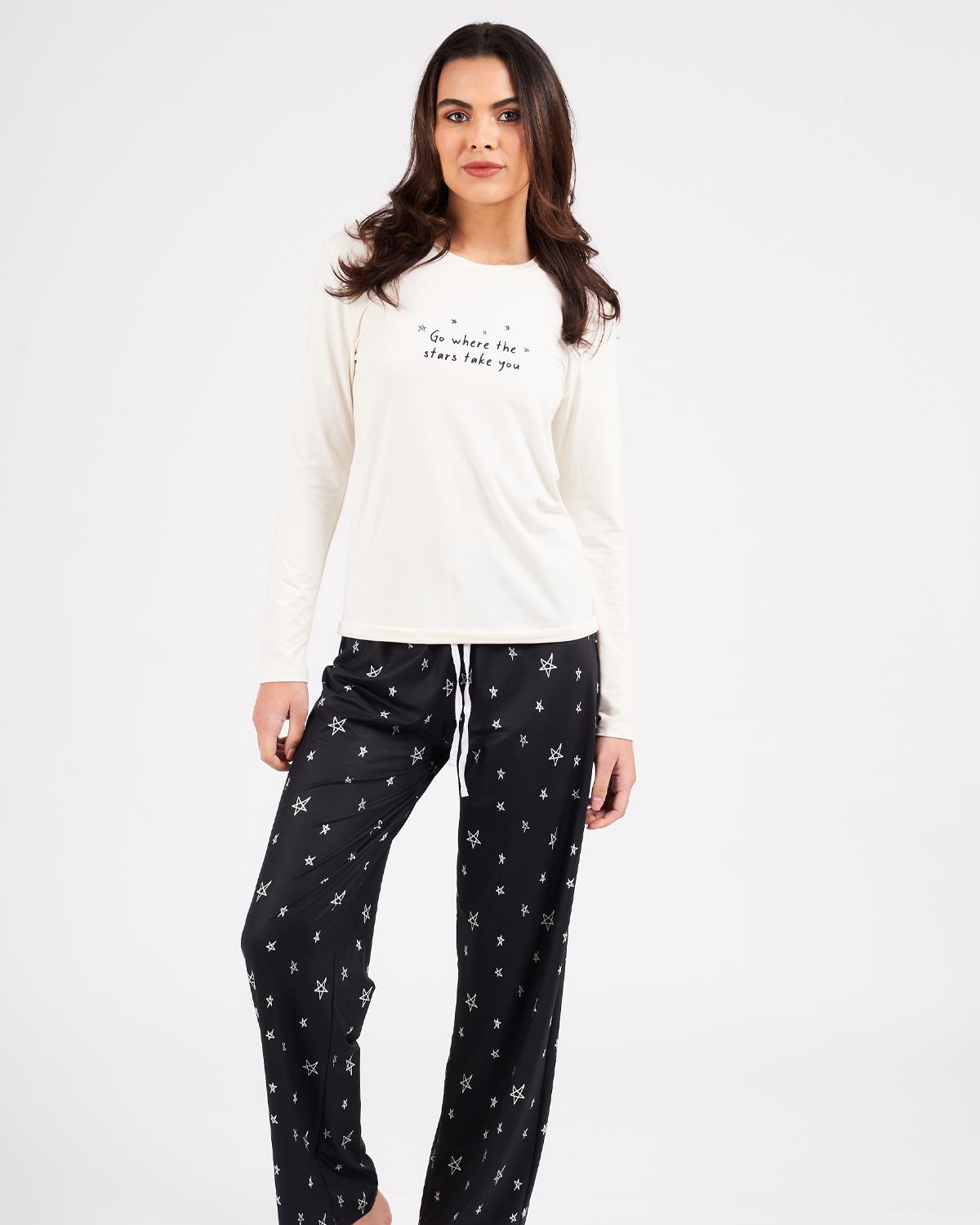 Loungeable Womens Star Long Pyjamas