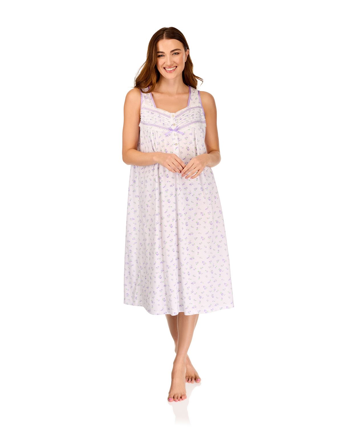 La Marquise Womens 'Vintage Blossoms' Sleeveless Nightie