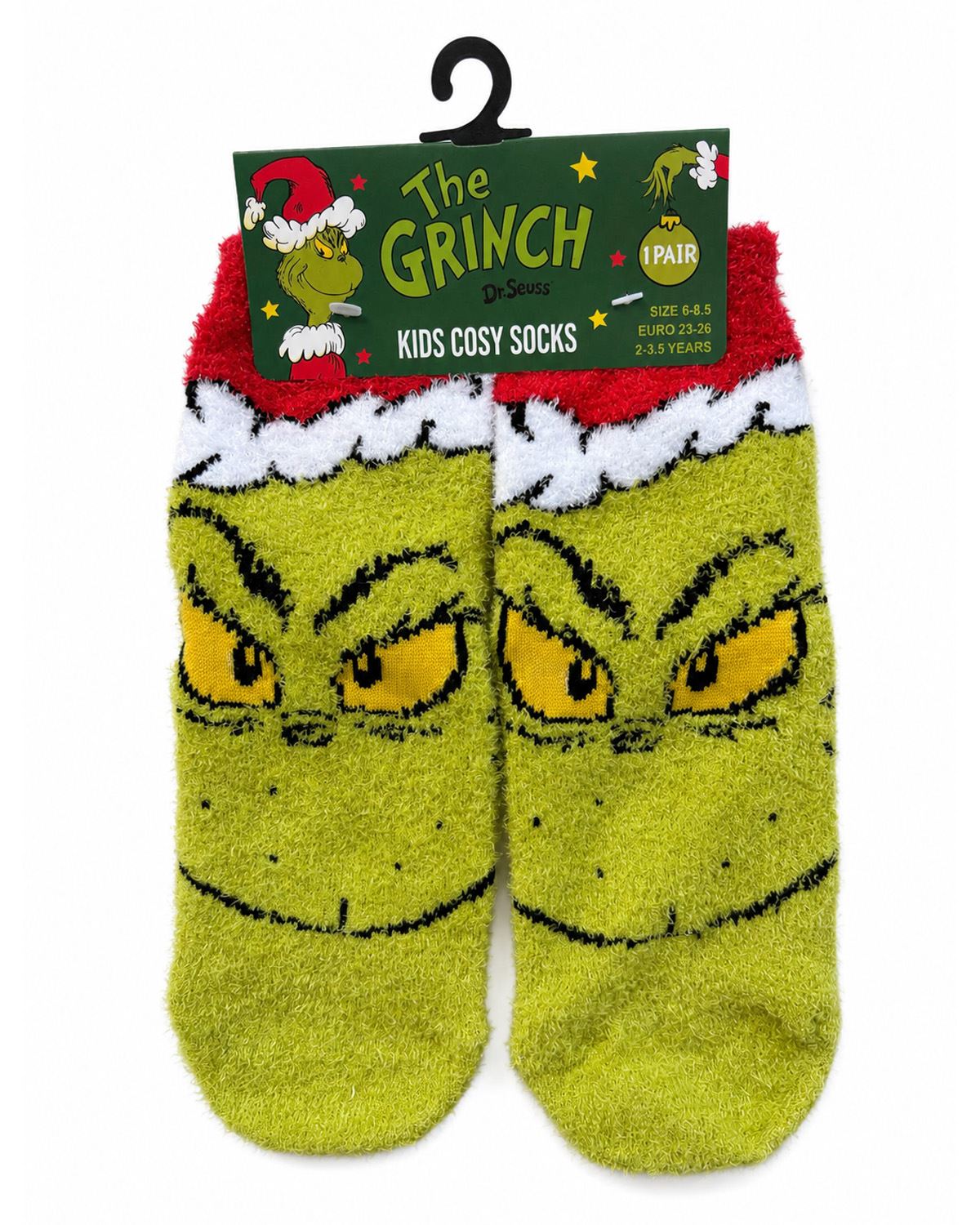 2 Pairs Family Grinch Cosy Socks
