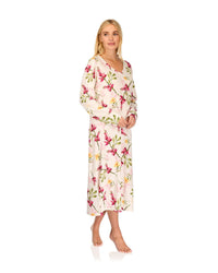 La Marquise Womens 'Berry & Blue' 43" & 50" Long Sleeve Jersey Nightie