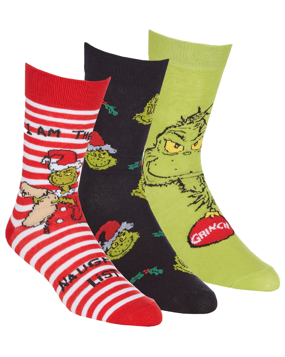 6 Pairs Grinch Christmas Socks