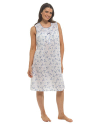 Slumber Hut Womens Woven Sleeveless Floral Nightie