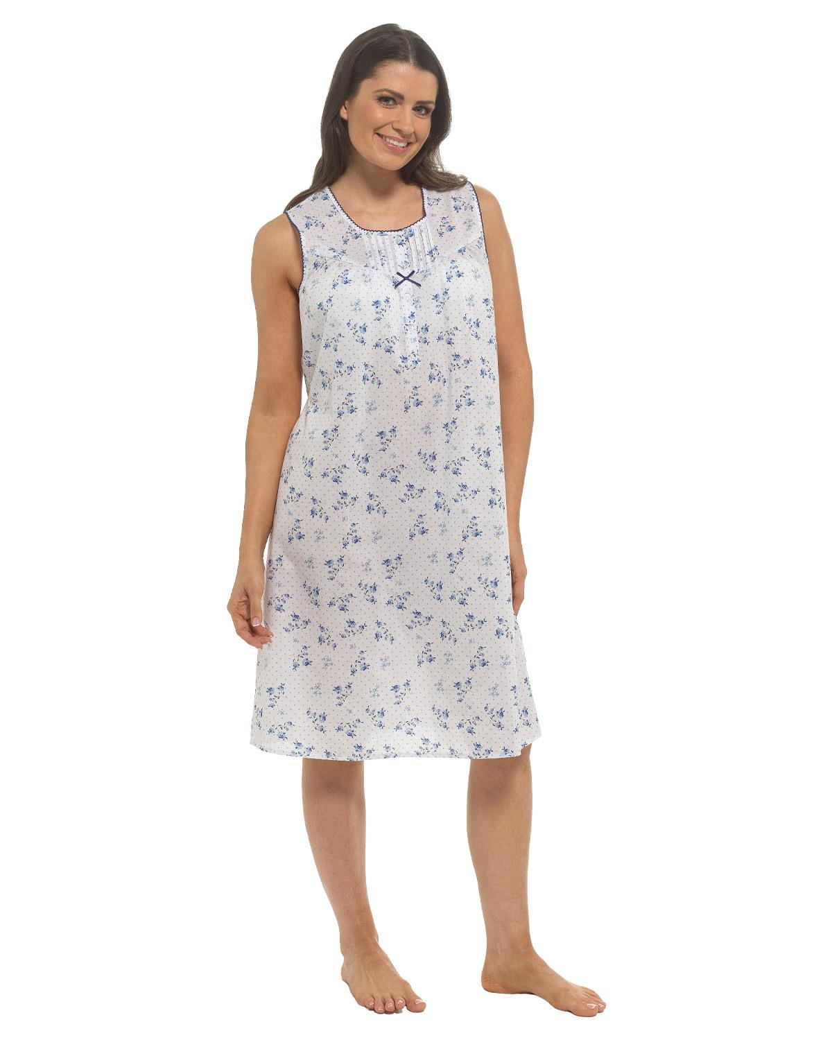 Slumber Hut Womens Woven Sleeveless Floral Nightie