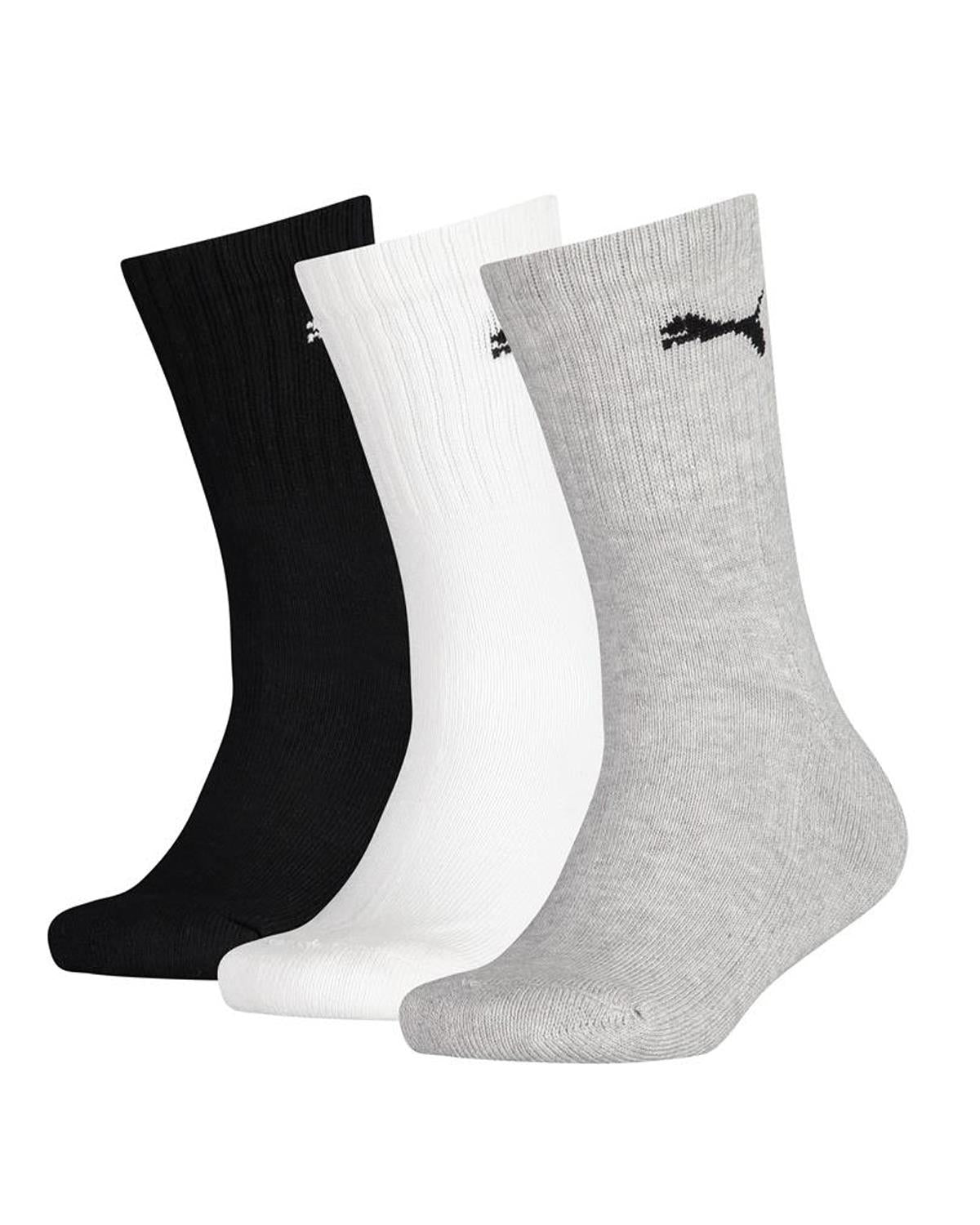 Puma Kids 3 Pack Cotton Crew Socks