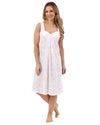 Marlon Womens Sketch Floral 40" Sleeveless Nightie