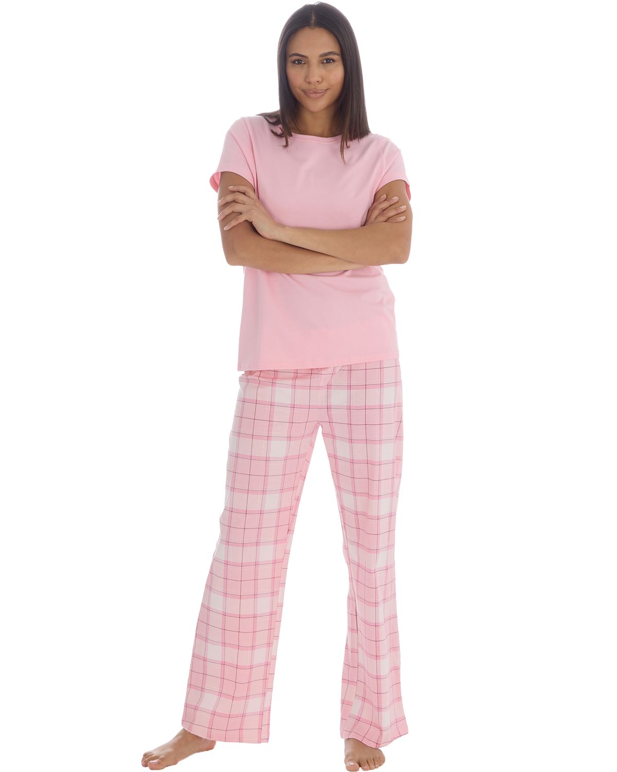 Forever Dreaming Womens Short Sleeve Tee & Long Cotton Pyjamas