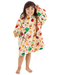 Huggable Unisex Christmas Print Oversized Hoodie