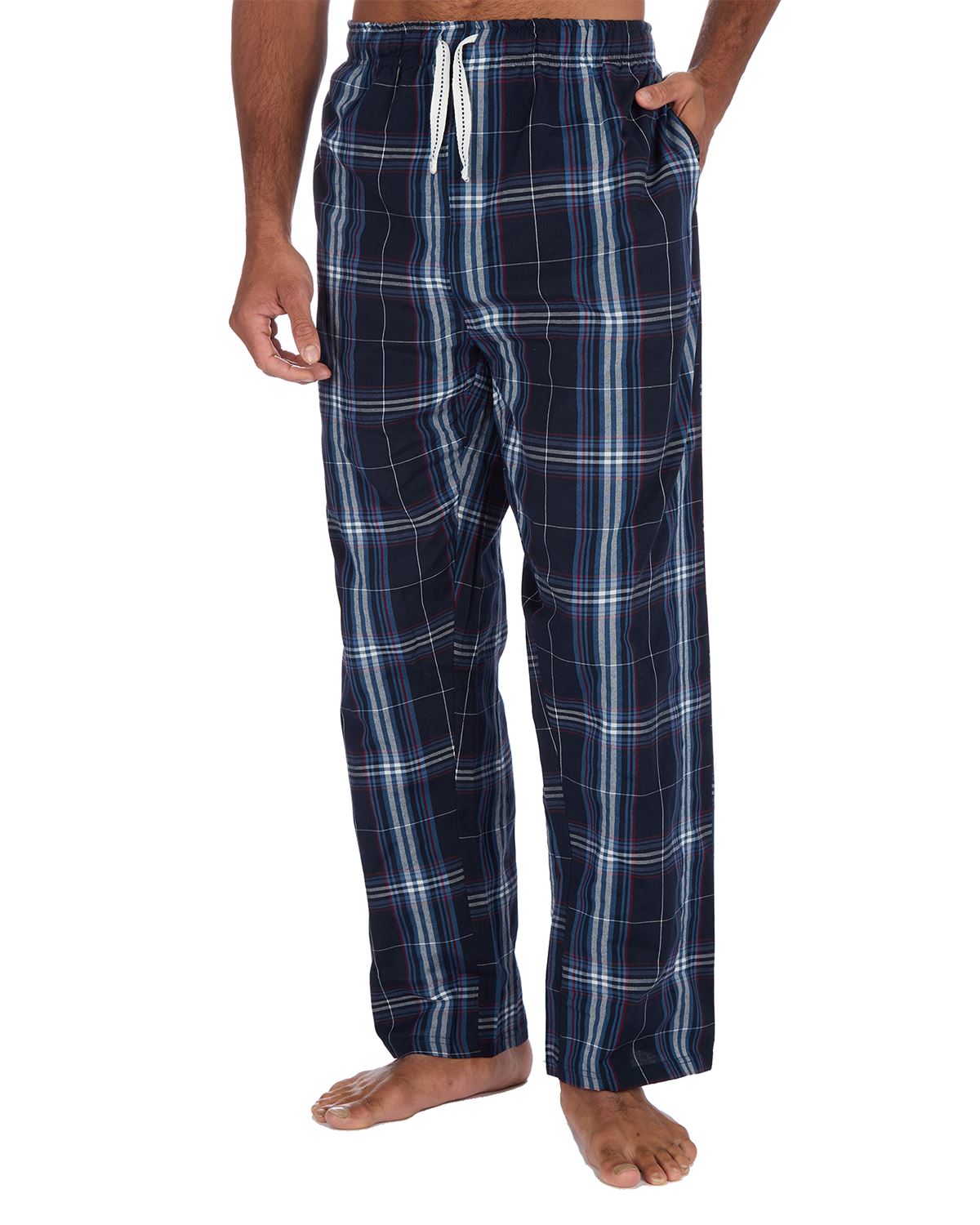 Cargo Bay Mens Woven Check Lounge Pants - 2 Pack