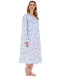 Slenderella Womens 45" Woven Long Sleeve Nightdress