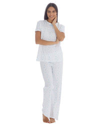 Cottonique Womens Cotton Floral Pyjama Set