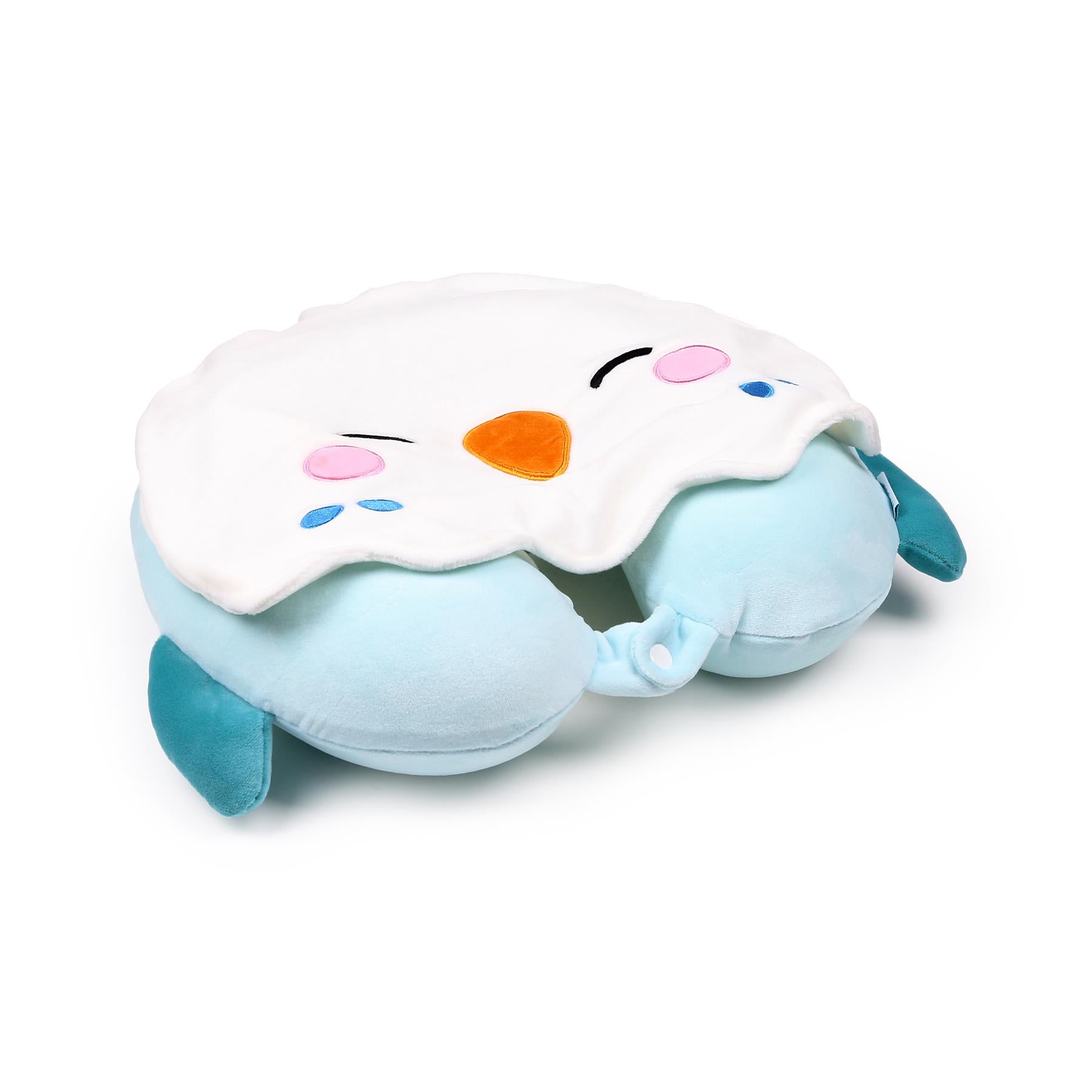 Hoodeazzz Adoramals Plush Memory Foam Travel Pillow & Hood