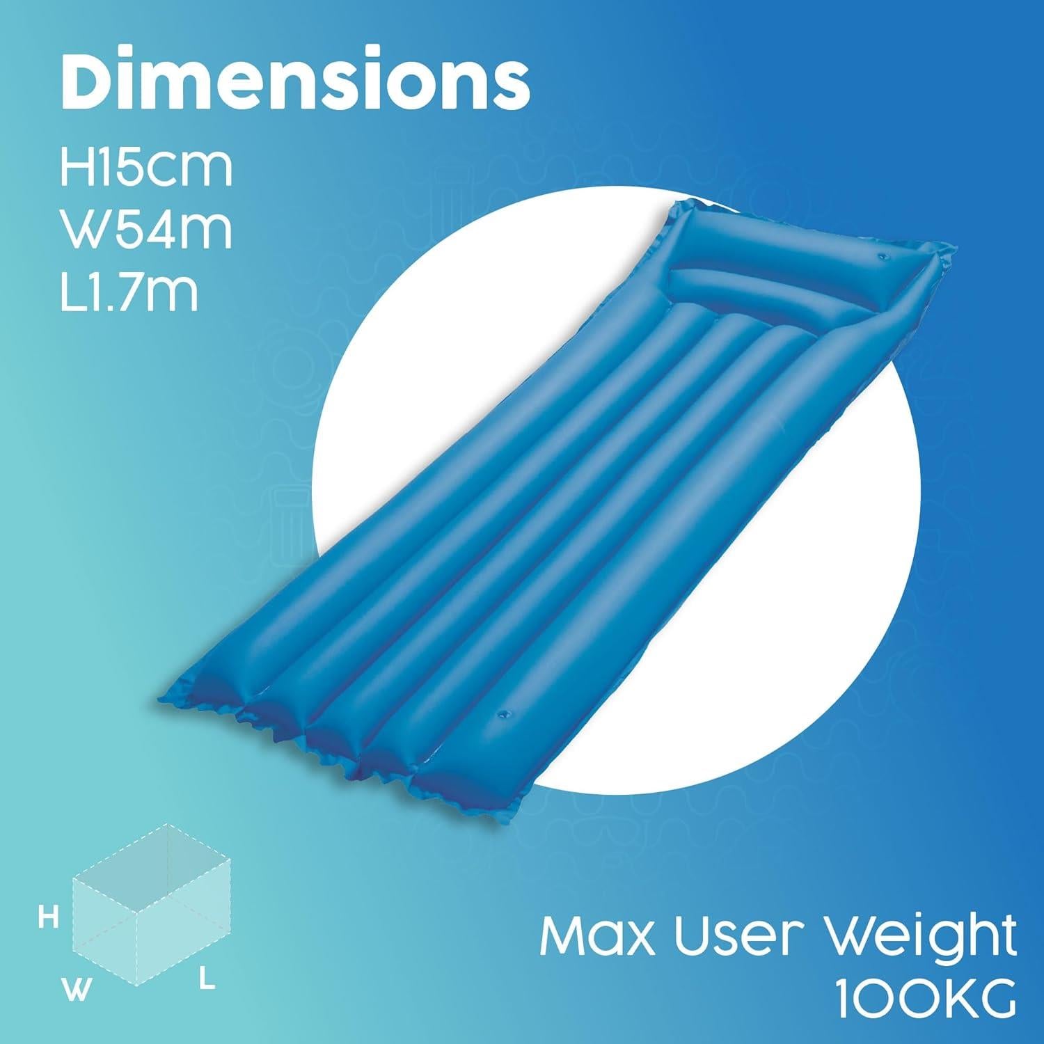 Bestway Inflatable Pool Float Air Bed Lilo with Pillow