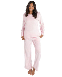 Forever Dreaming Womens Ribbed Stripe Fleece Lounge Set