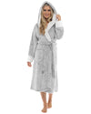 Womens Snowtip Fleece Sherpa Trim Dressing Gown