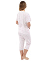 Marlon Womens Sketch Floral Jersey Cropped Pyjamas