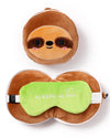 Relaxeazzz Sloth Plush Travel Pillow & Eye Mask
